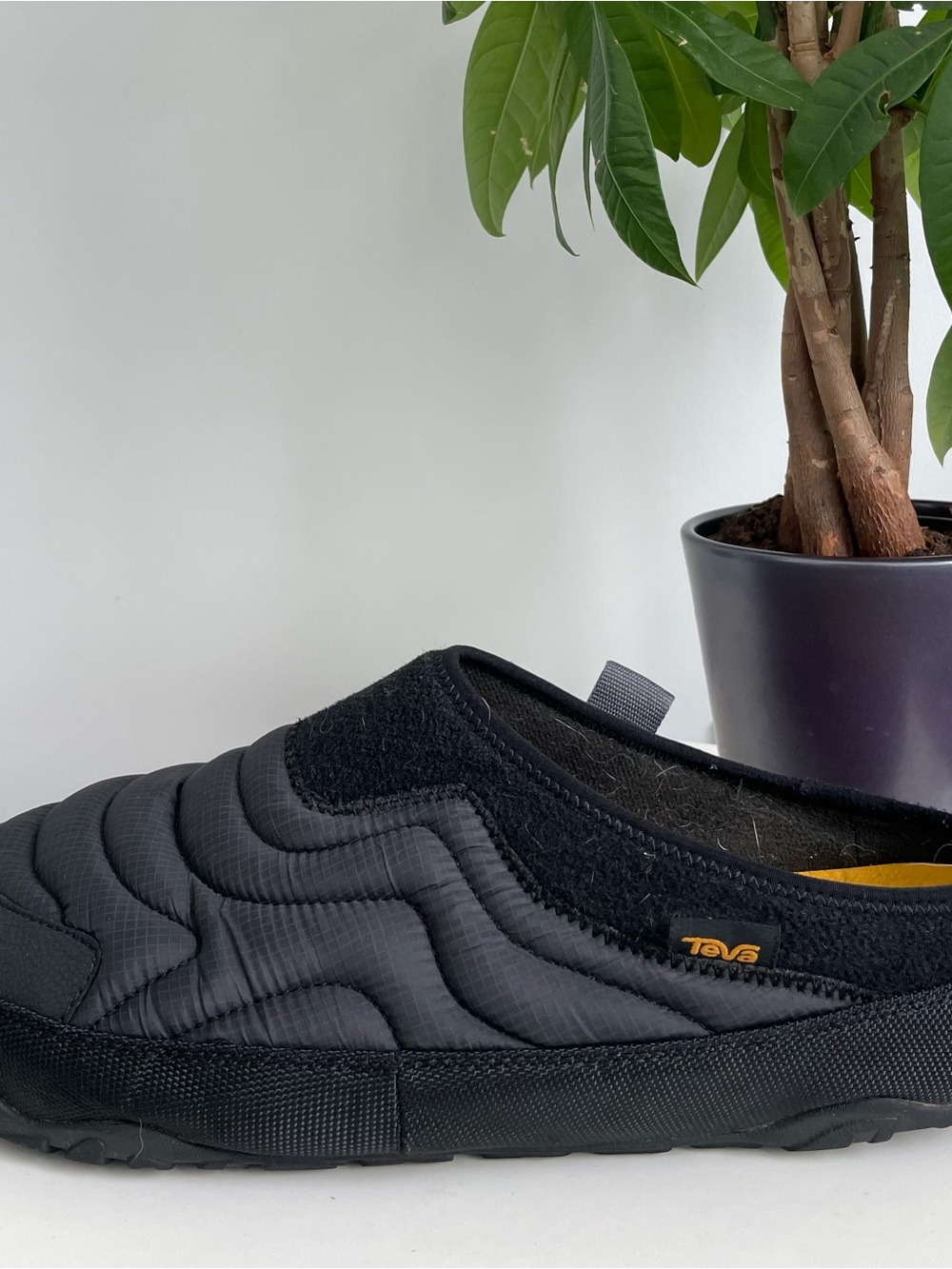 Men Size 12 Teva ReEmber Terrain Slip-On Clog Slippers Black Mule